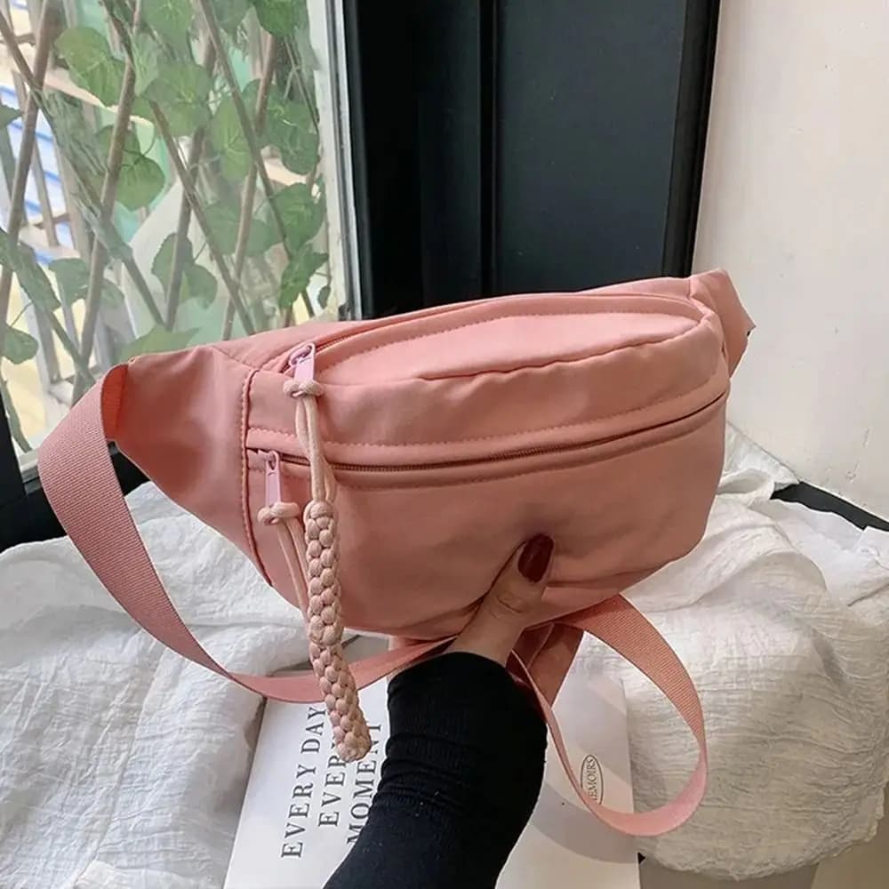 Women's Chest Bag Waterproof Trekking Bag Women's Bags Shoulder Bags Solid Color Women's Waist Bag