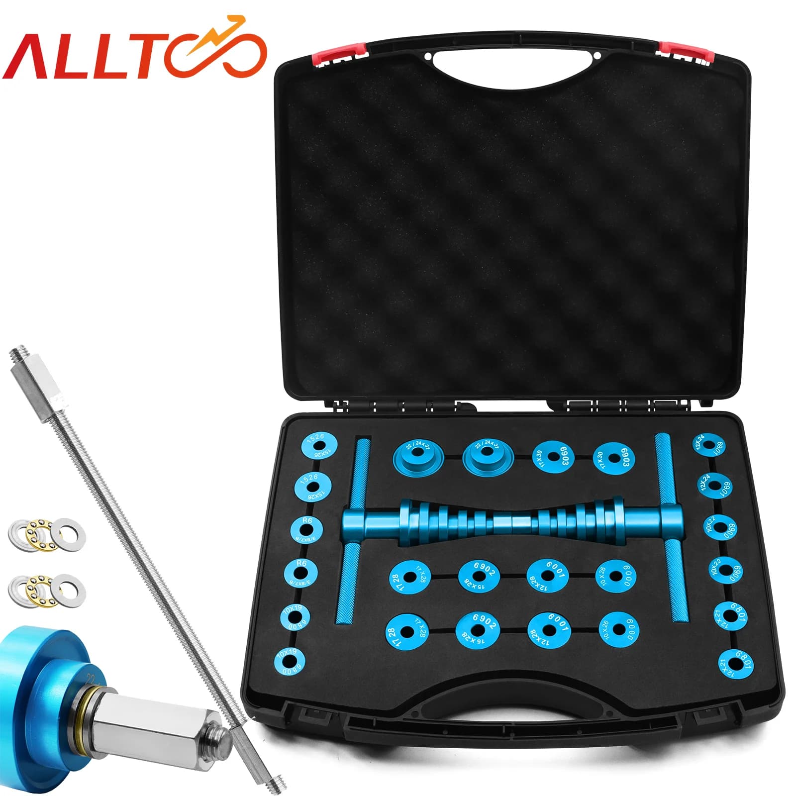 Pressa per cuscinetti per telaio mozzo bici da bicicletta movimento centrale ruota BB strumento cuscinetto bicicletta 6901/6902/6903/6801/6802/6803