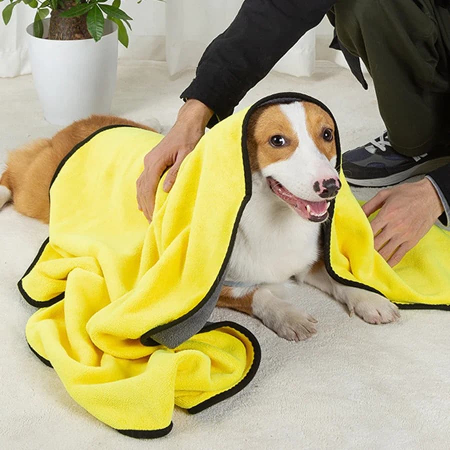 Towel absorbent for pets Bath for dogs and cats Strong quick drying Large thick dress Puppy Specific bath cloth for car care Towels for cleaning and drying
