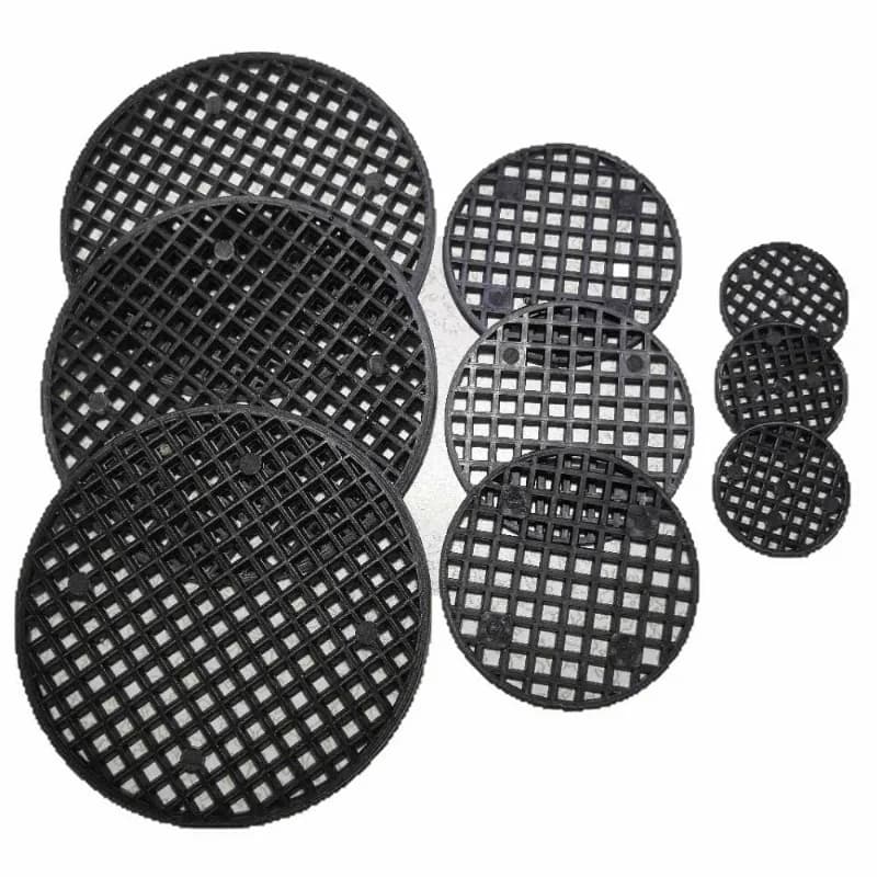 100pcs Flower Pot Hole Mesh Pad Round Bonsai Planter Bottom Grid Mat Drainage Netting Plant Ventilation Trays Garden Supplies