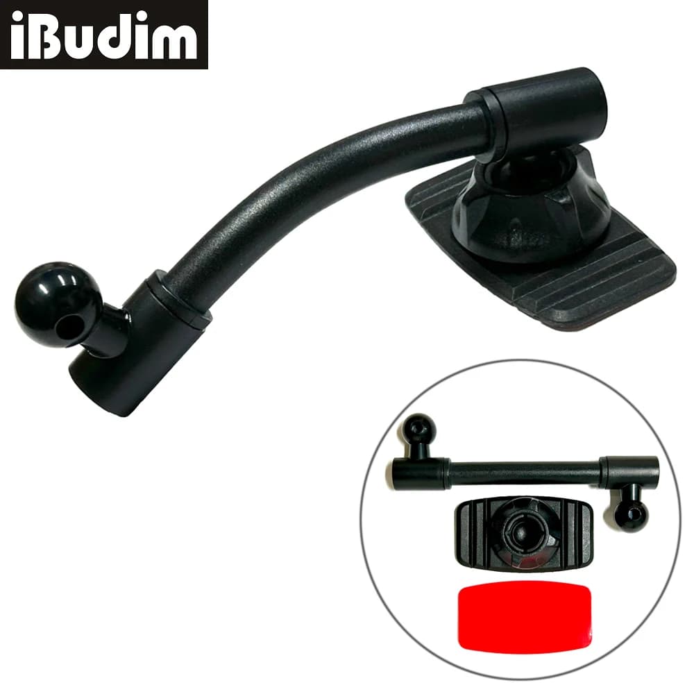 Base adesiva per colla per tubo flessibile con testa a sfera da 17 mm per cruscotto dell'auto, parabrezza, supporto per cellulare, supporto per telefono per auto