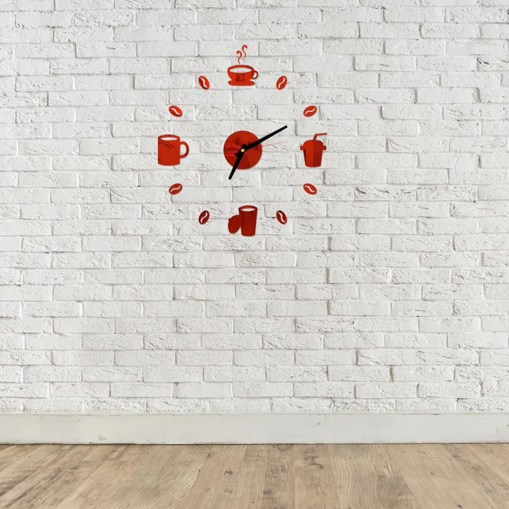 Wall Clock Great Without Acrylic Frame Fai-da-Te, Black, Silent, Modern, Decorative for Living Room, Bedroom, Office