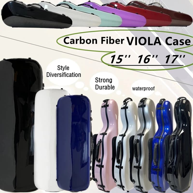 Custodia rigida resistente agli urti in fibra di carbonio 15 ''16'' 17 ''viola custodia rigida proteggi zaino viola