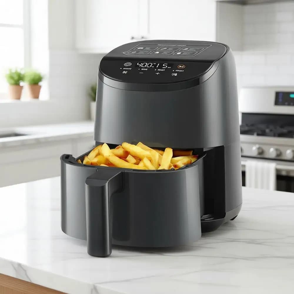 Friggitrice ad Aria 4-in-1 Piccola e Mini da 2,1 QT, Ideale per Pasti e Spuntini, Facile da Usare, Fino al 97% Meno Olio, 30 Ricette nell'App, Non