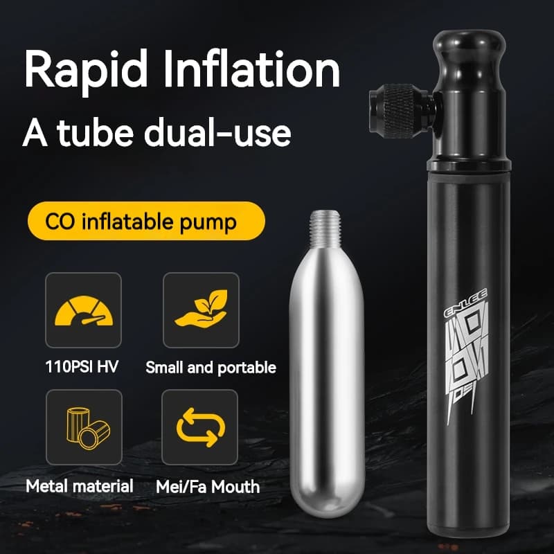 ENLEE Bicycle Pump11OPSI pompa ad aria in lega di alluminio portatile a prova di caduta pompa a mano ultraleggera MTB pompa per Mountain Bike
