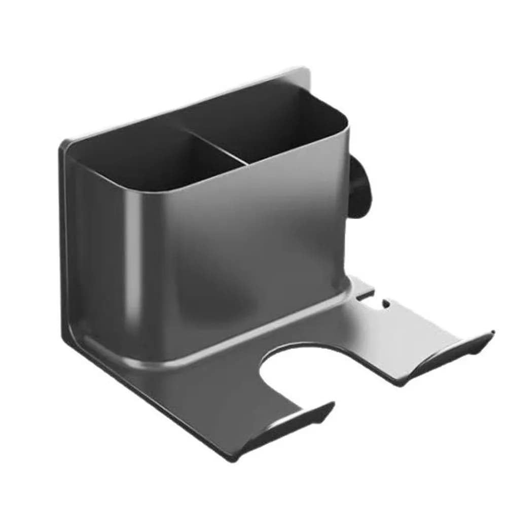Non Perforated Hair Dryer Holder Portable Self-adhesive Hair Straightener Stand Durable Multiple Compartments