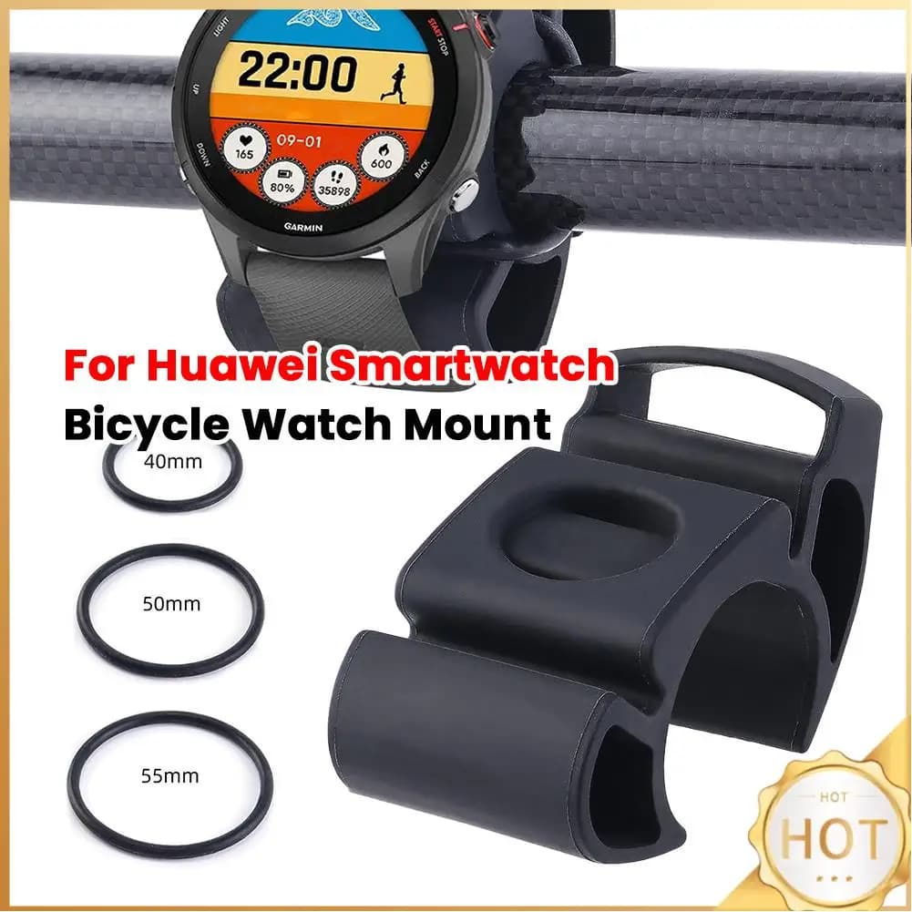 Cycling Heart Rate Monitor Stand Silicone Bicycle Smartwatch Stand Universal Riding Smart Watch Mount for Huawei Smartwatch