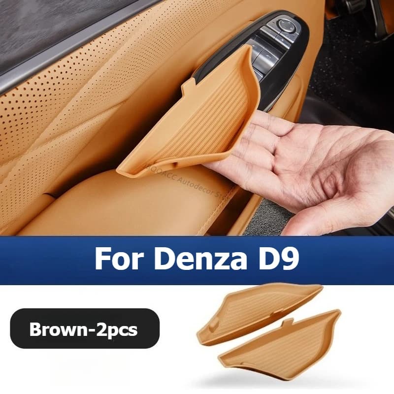 For BYD DENZA D9 2025 2026 Auto Door Handle Interior Storage Bowl Pad In Silicone Anti-scratch Side Door Groove Zerbino Accessories
