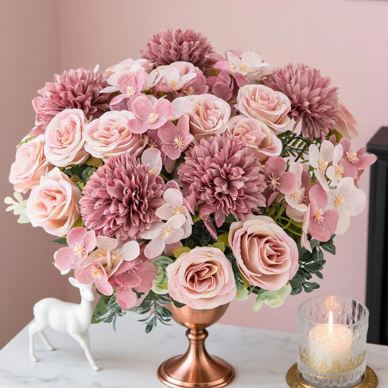 Fiori Artificiali, Rose di Seta, Centrotavola, Piante per Festival, Bouquet da Sposa, Decorazioni per Casa e Tavola, Regalo Fatto a Mano Fai-da-Te