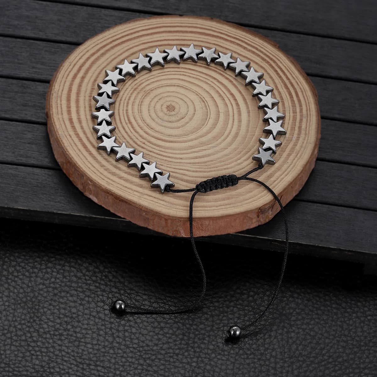 New Hematite Star Beads Bracelets Weight Loss Magnetic Therapy Adjustable Bracelet Bangle Fashion Health Care Unisex Jewelry