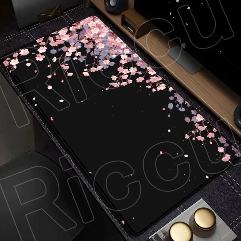 XXL Sakura Desk mat Japan Cherry Blossom Placemat HD MousePad Gaming Mouse pad Keyboard Pad Non-Slip Office Mats Carpet Laptop