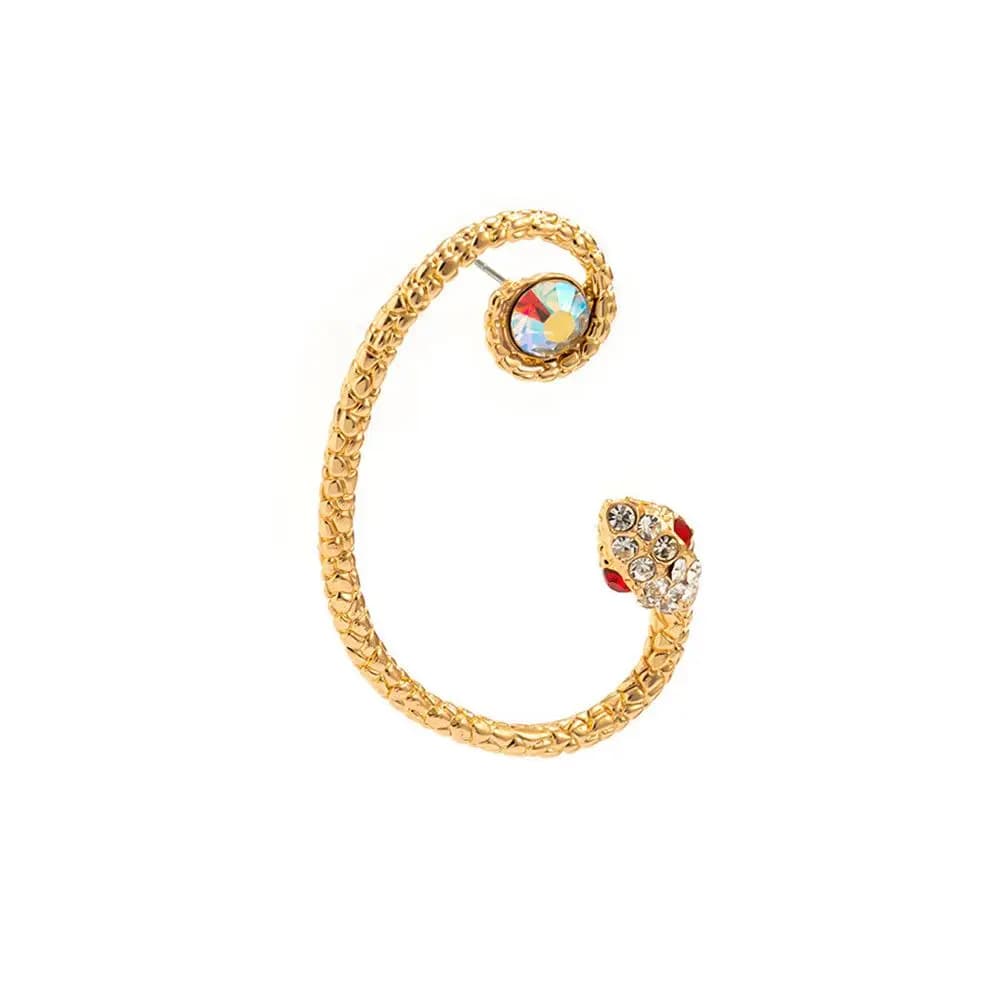 Women Geometric Zircon No Piercing Ear Wrap Butterfly Ear Cuff Earrings Fake Piercing