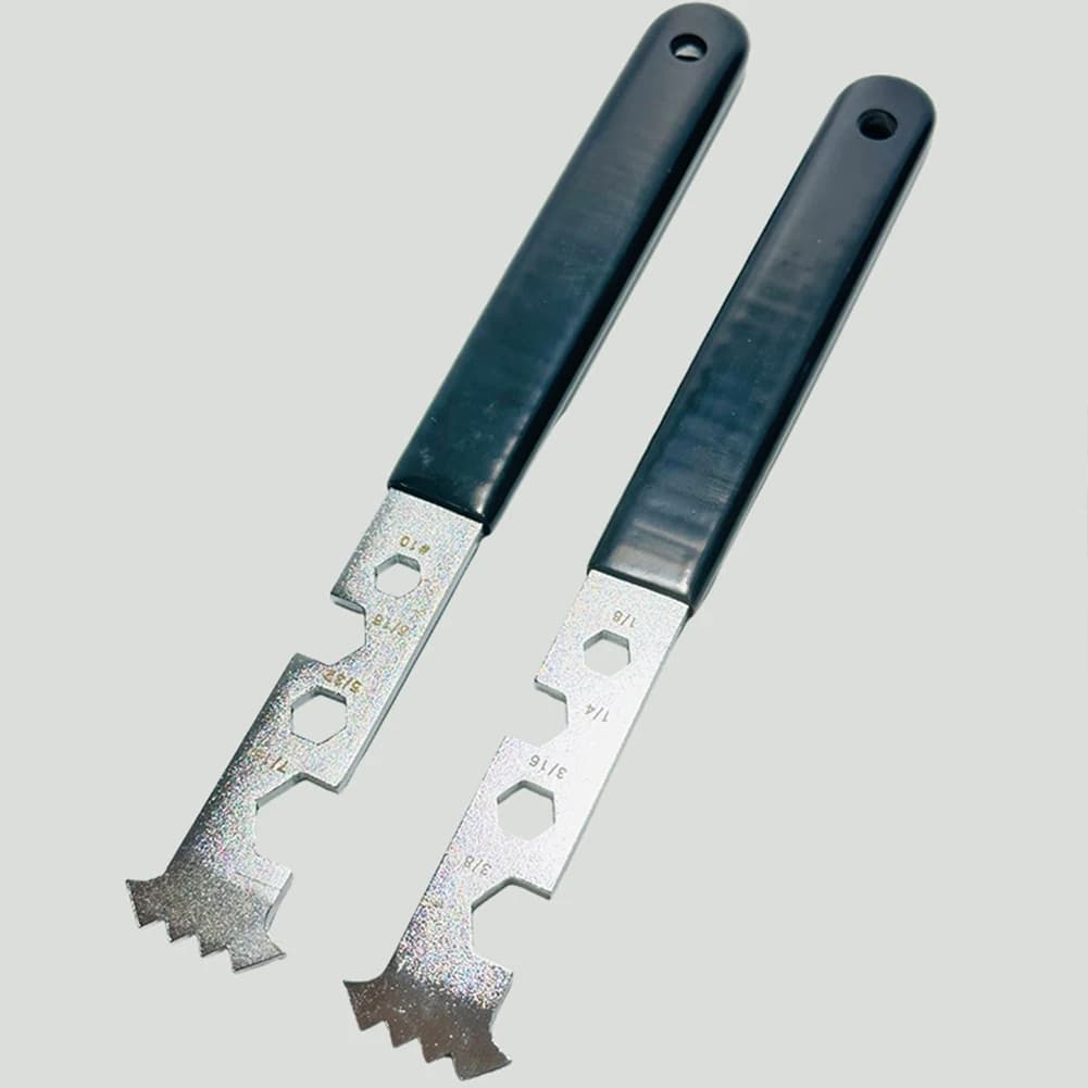 Set di Attrezzi 2-in-1 in Acciaio per Rimozione Piastrelle con Chiave Esagonale e Impugnatura Antiscivolo Confortevole per la Rimozione di Piastrelle, Pietre e Blocchi