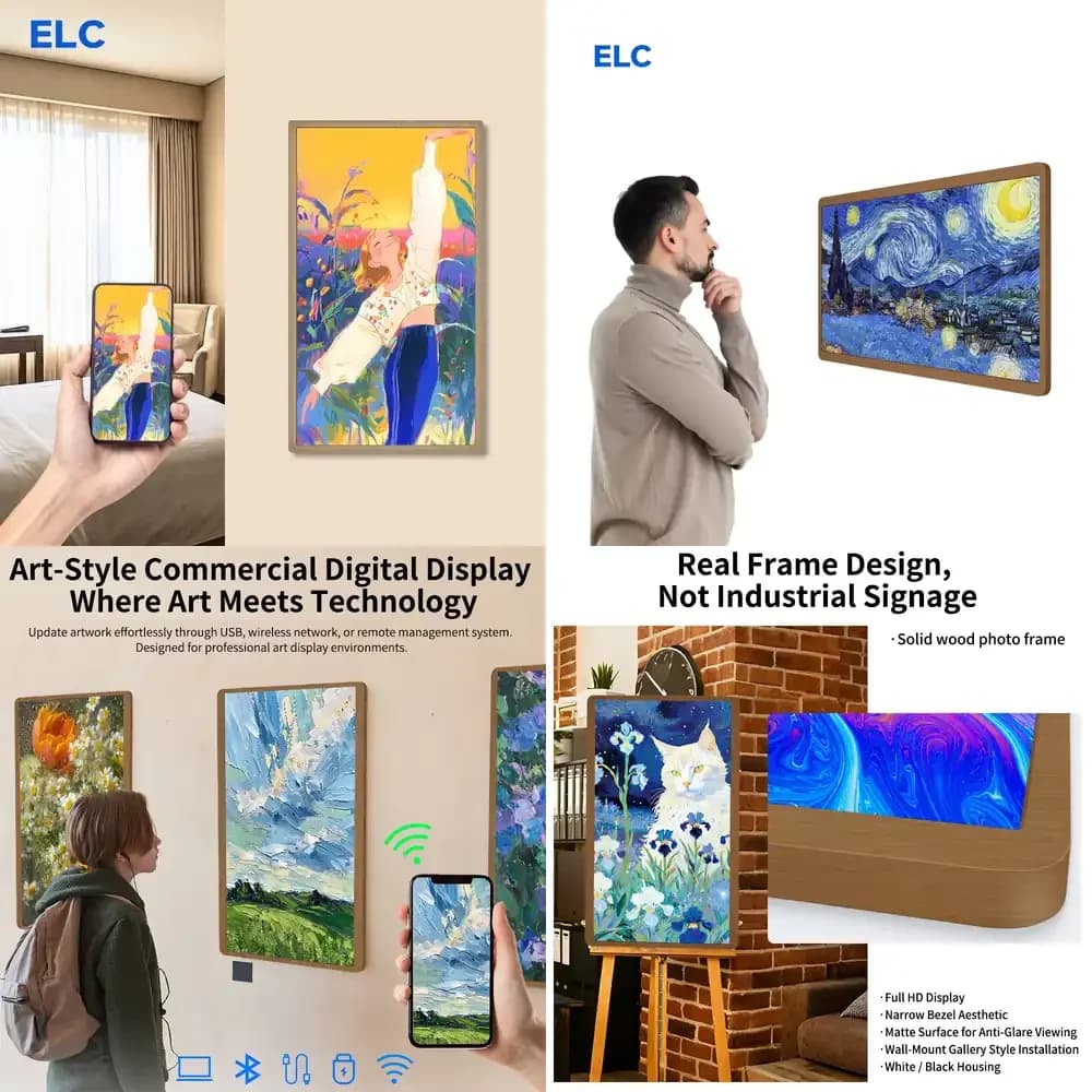 Cornice Digitale Smart 4K da 32 Pollici per Quadri, Foto e Stampe Artistiche, Display HD WiFi per Casa e Ufficio