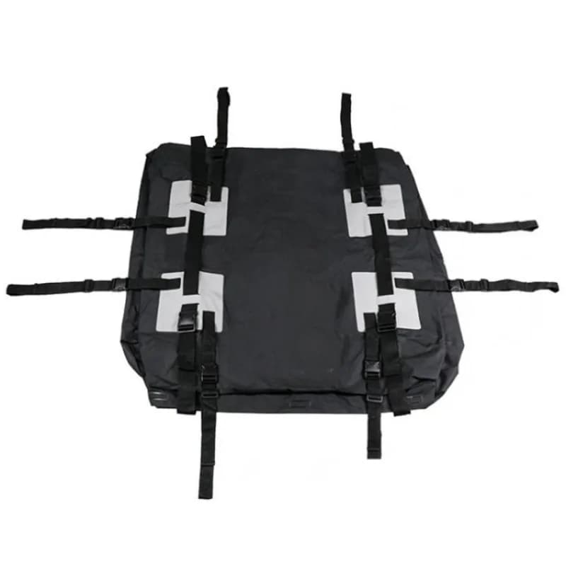 Borsa da tetto pieghevole antirollio per auto da viaggio autonoma, borsa antirollio SUV 600D con borsa da tetto per bagagli da esterno, resistente a pioggia leggera