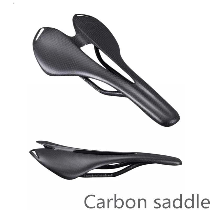 Sella per Bicicletta in Fibra di Carbonio Ultra-leggera 110g, Cuscino Traspirante per Mountain Bike/Bicicletta da Strada