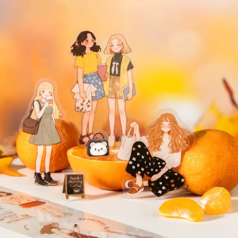 1pcs DIY Decoration Adhesive Tapes Japanese Orange flavored girl Washi Tapes Masking Tapes stickers stationery