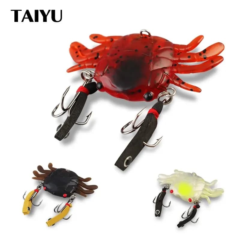 TAIYU Bionic Crab Fishing Lure 6g 13g Silicone Soft Bait esche finte per calamari polpo Fishing Jig Head esche attrezzatura da pesca in mare