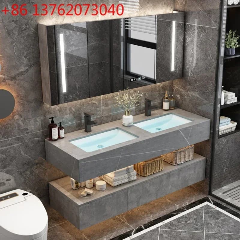 Set di Mobili per Bagno Personalizzati Economici di Foshan con Armadietto e Specchio