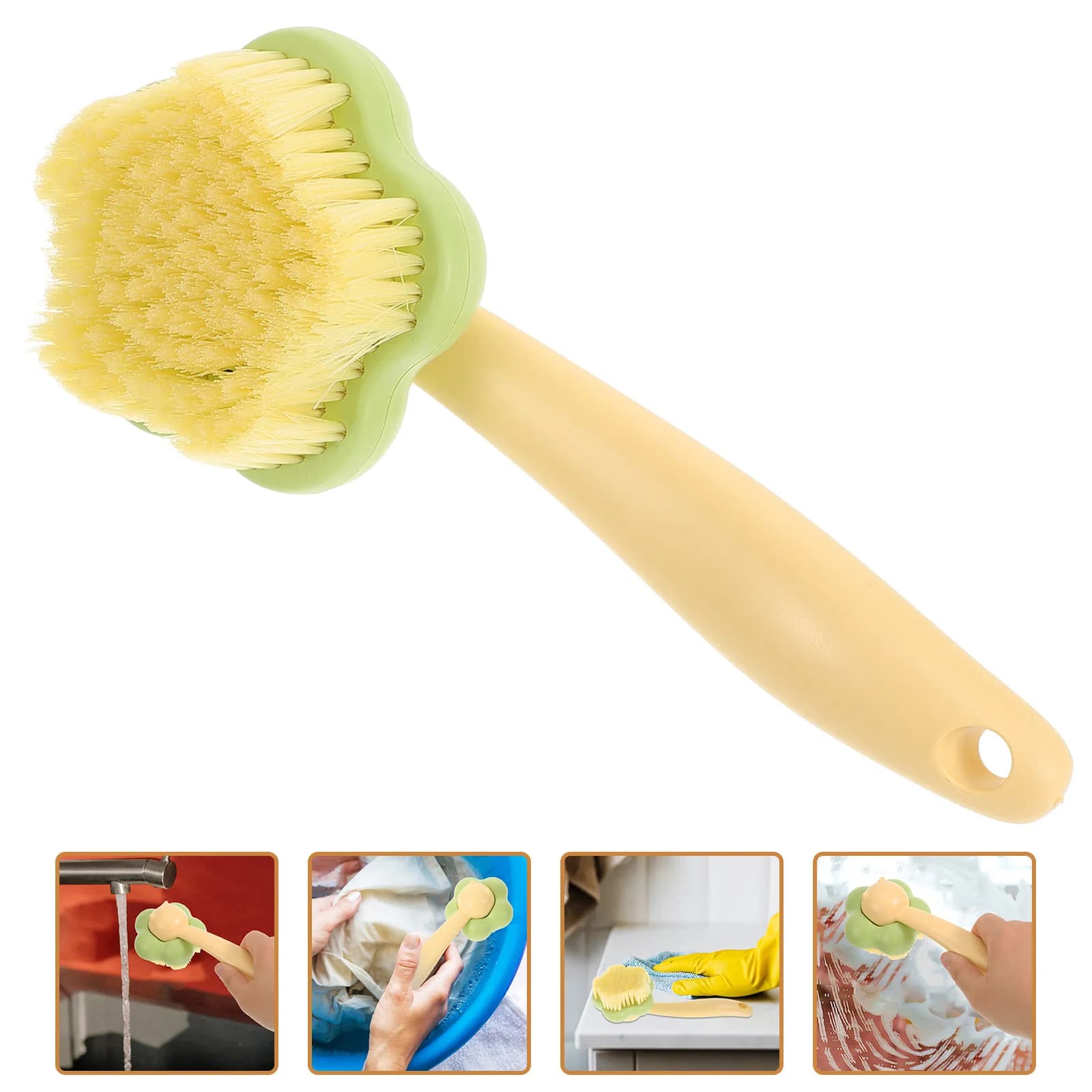 Spazzola per Bucato 2-in-1 per Scarpe e Vestiti, Setole Morbide, Impugnatura Ergonomica, Spazzola per Rimozione Macchie, Pulizia Domestica