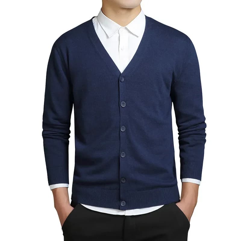 MRMT 2026 Nuovissimo Cardigan da Uomo in Cotone con Scollo a V, Soprabito Sottile Lavorato a Maglia per Uomo