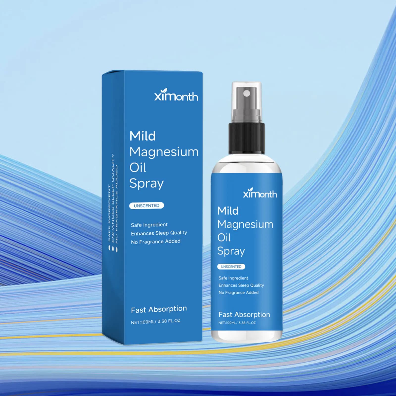 Spray di olio di magnesio organico Promuovere la calma Migliore sonno Rilassamento Nutriente Levigante Ammorbidire Alleviare i muscoli Cura del corpo I migliori regali