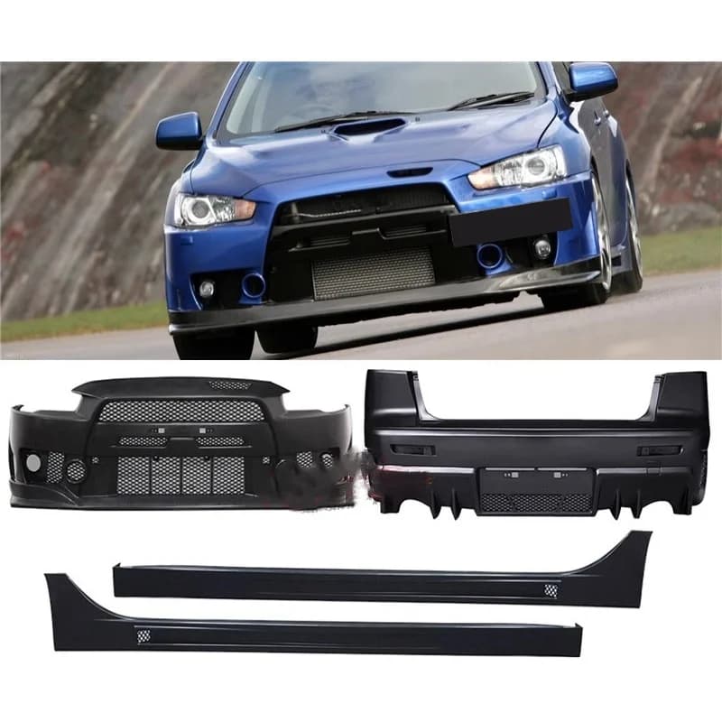 Paraurti Anteriore, Paraurti Posteriore, Minigonne Laterali per Mitsubishi Lancer-ex FQ400 2009-2016 - Kit Carrozzeria Modificato, Accessori Auto