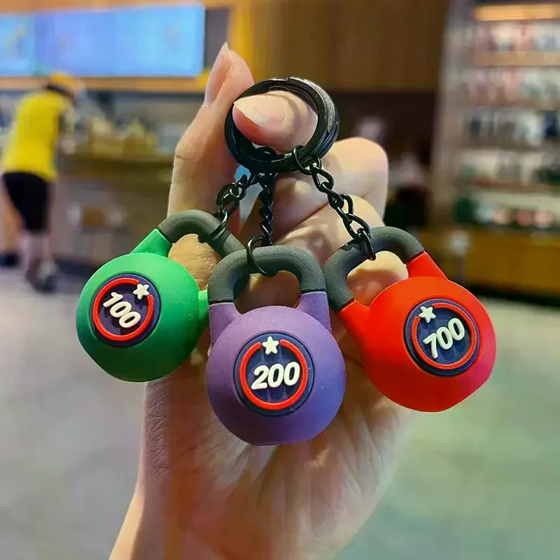 2025 New keyring with balance wheel Keyring with silicone handlebars Gym Gifts for gym lovers Fitness Trainer Gift Backpack Car Key