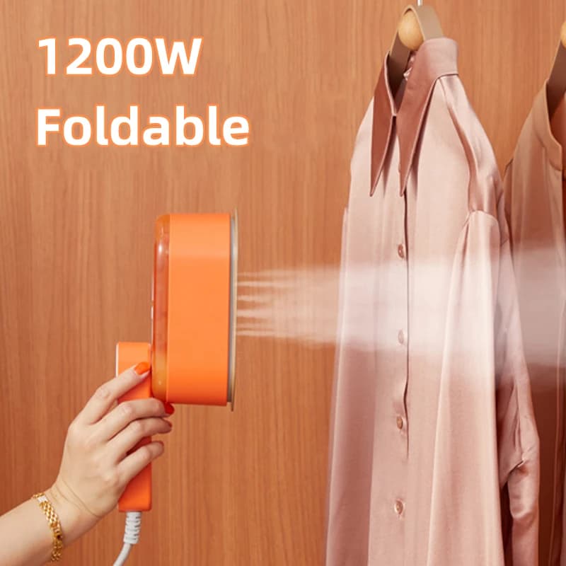 Ferro da stiro a vapore portatile da 1200 W pieghevole elettrico per indumenti a vapore macchina da appendere vestiti da viaggio macchina da stiro 7 fori per vapore