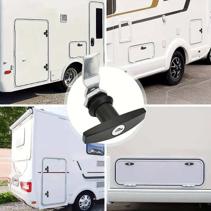 Set di 1 Serratura per Purificatore d'Aria RV Tipo MS324-1-2T con Chiavi per Camper, Roulotte e Accessori per Veicoli Ricreativi