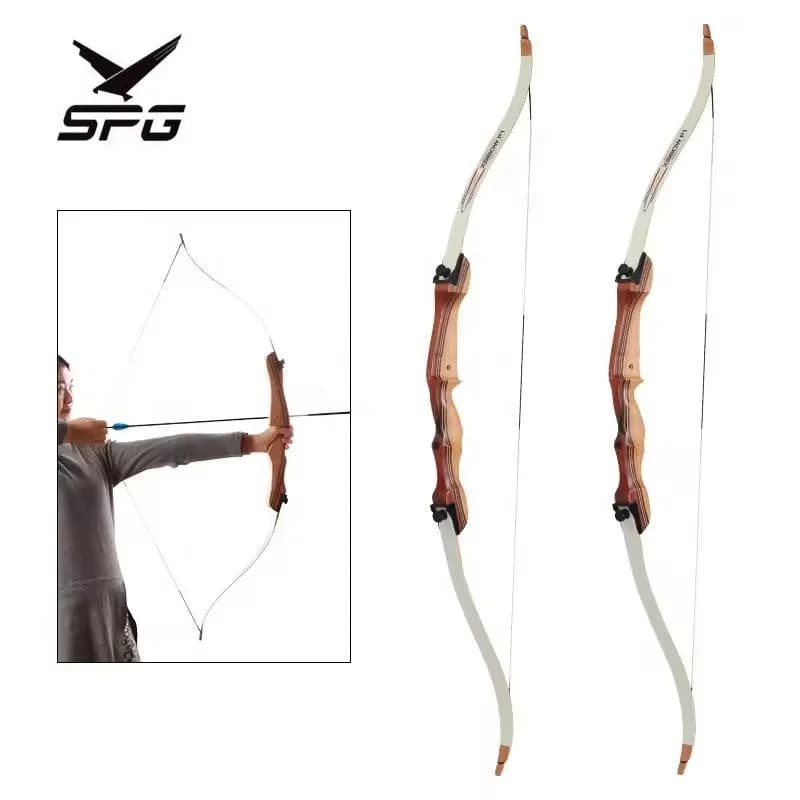 Youth Wooden Archery Recurve Bow 20lbs Takedown Kids Professional Competitive Target Portable Shooting Game Equipment Gift