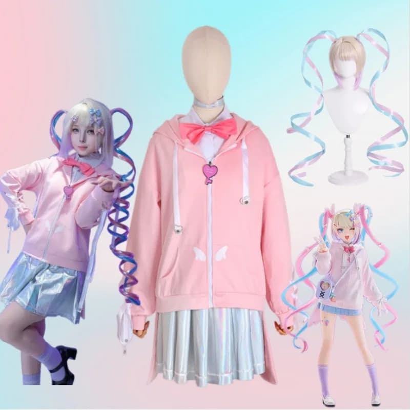 Needy Streamer Overload KAngel Hoodie Cosplay Full Costume Adult Women Casual Outfit Halloween Carnival Comic Con Party Outfit