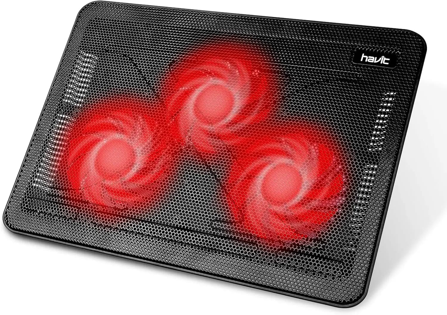 Supporto Raffreddante per Laptop Sottile da 15.6-17 Pollici con 3 Ventole Silenziose, Alimentato via USB, Supporto Regolabile