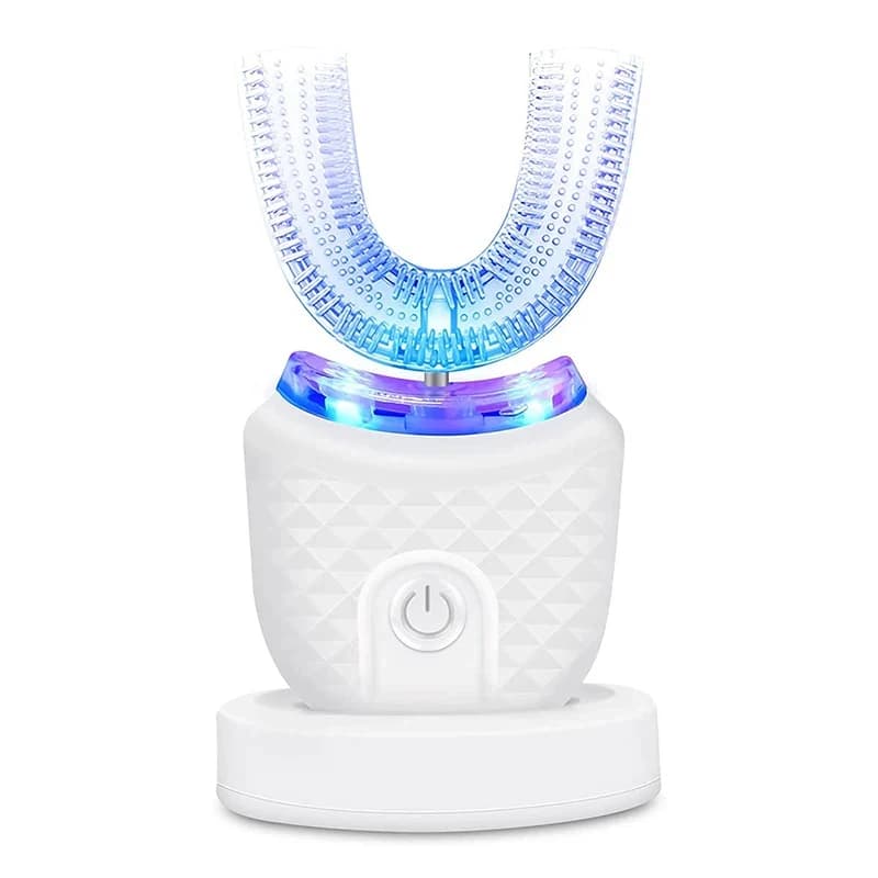 Nuovo Spazzolino Elettrico per Adulti con Ricarica USB Automatica, Spazzolino a Forma di U a 360 Gradi, Intelligente e Ricaricabile