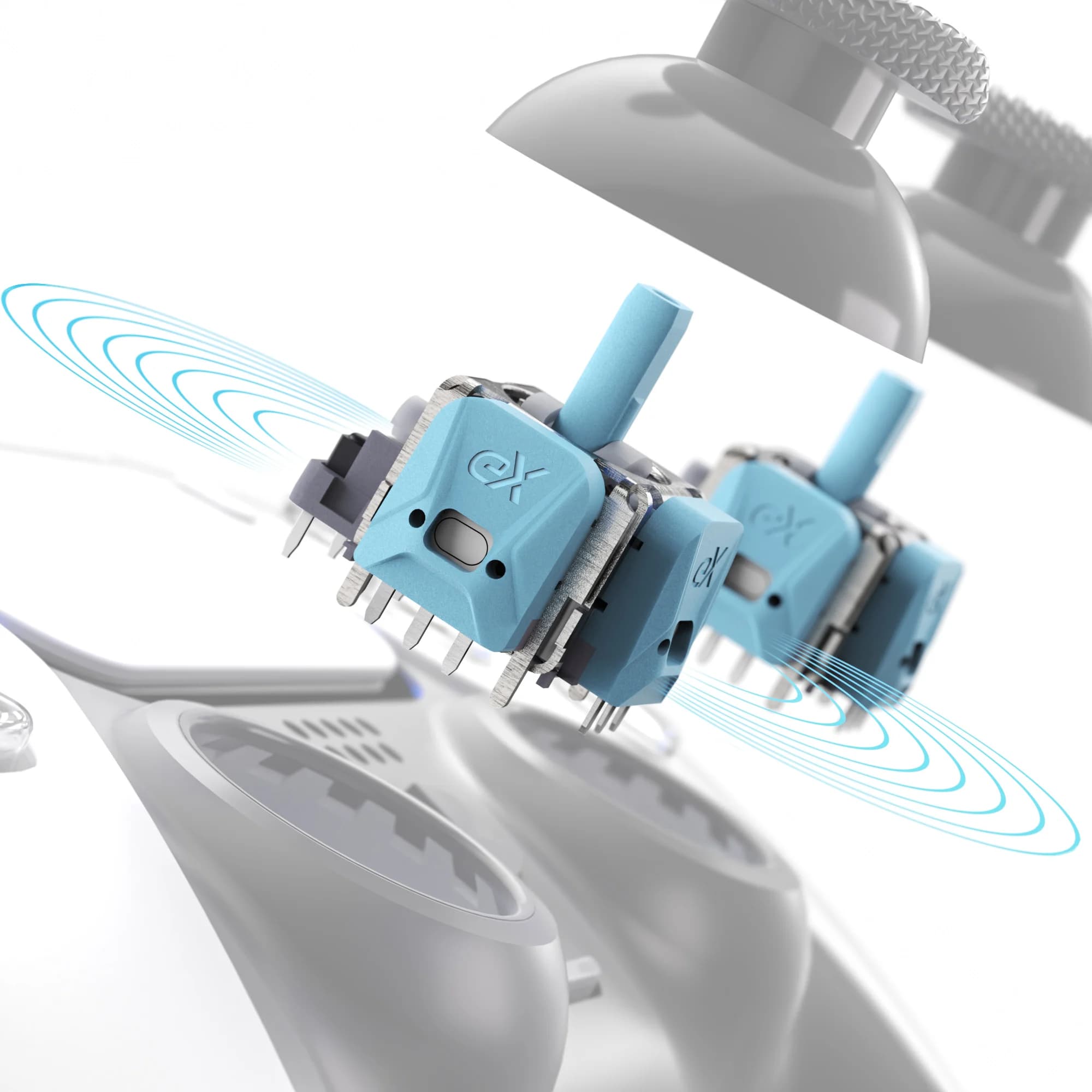 eXtremeRate Kit joystick effetto Hall per controller PS5, accessorio di riparazione stick analogico 3D con sensore e scheda di calibrazione