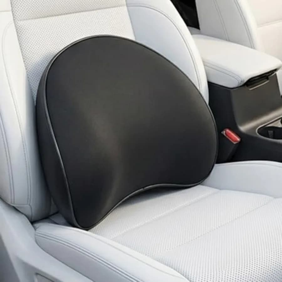 Cuscino Lombare Ergonomico per Auto, 100% Memory Foam con Fodera Traspirante Rimovibile, Design Ergonomico