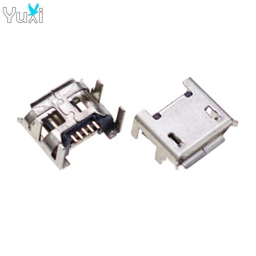 YuXi 20 pz Micro USB Tipo B 5 Pin Presa Femmina Connettore SMD 4 Gambe 90 Gradi per Tavolo Del Telefono Mobile USB Martinetti Porta di Ricarica