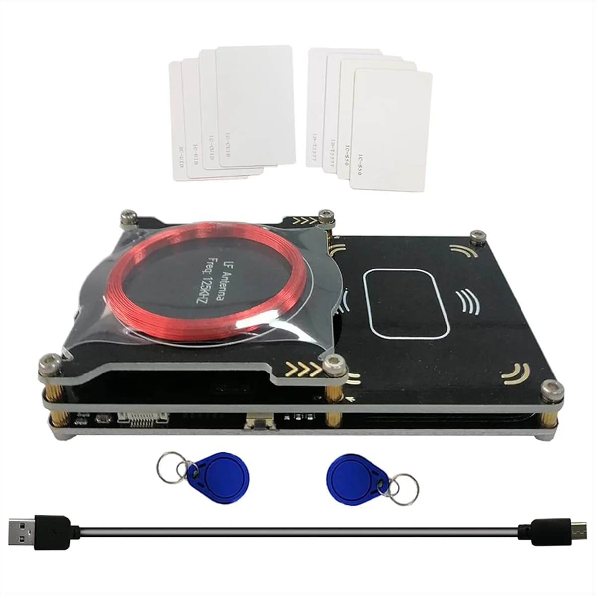 A51I Aggiornato 512k Proxmark3 Easy V3.0 RDV4 Memoria ID M1 IC Lettore di schede RFID integrato Antenna integrata Decryptor Decoder