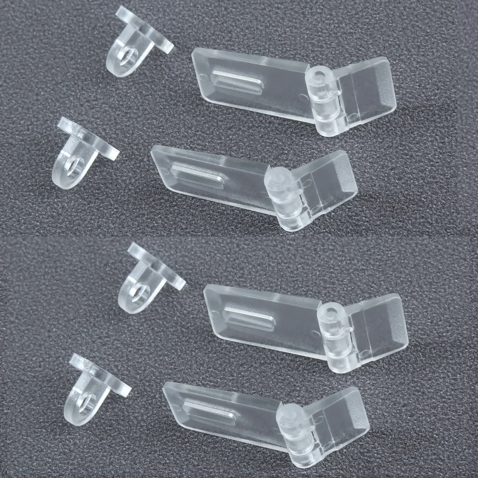 4 set of transparent acrylic hinges mini Hasp crystalline clasp hidden door jewelry drawer 41mm/1.6"
