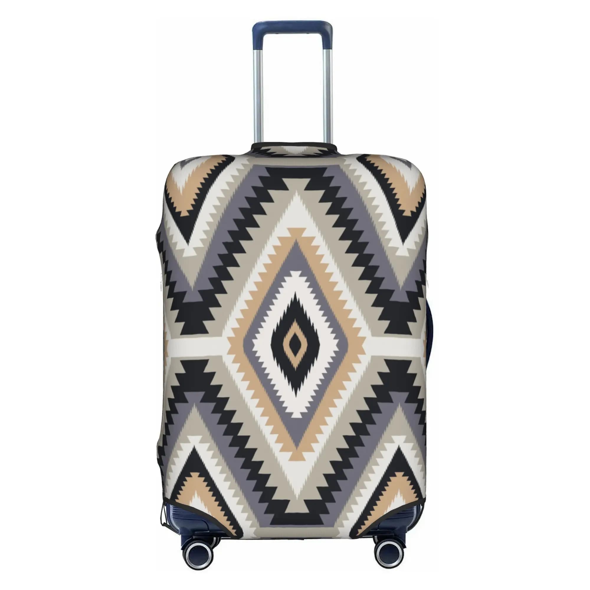 Custom Aztec Tribal Southwestern Navajo Pattern Travel Luggage Cover Dust Proof Suitcase Cover Protector Fit 18-32 Inch
