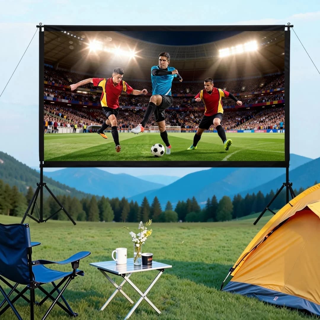 100/110/120 inch Projector Screen with Stand16:9 4K 1080 HD Portable Projection Screen for Outdoor camping preferred models