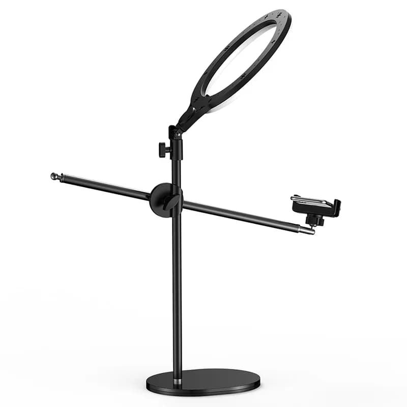 Popolare vendita calda L13 + K12 Anello luminoso con supporto per telefono cellulare con supporto per treppiede per trucco in streaming live Mini anello per fotocamera a LED per Liv