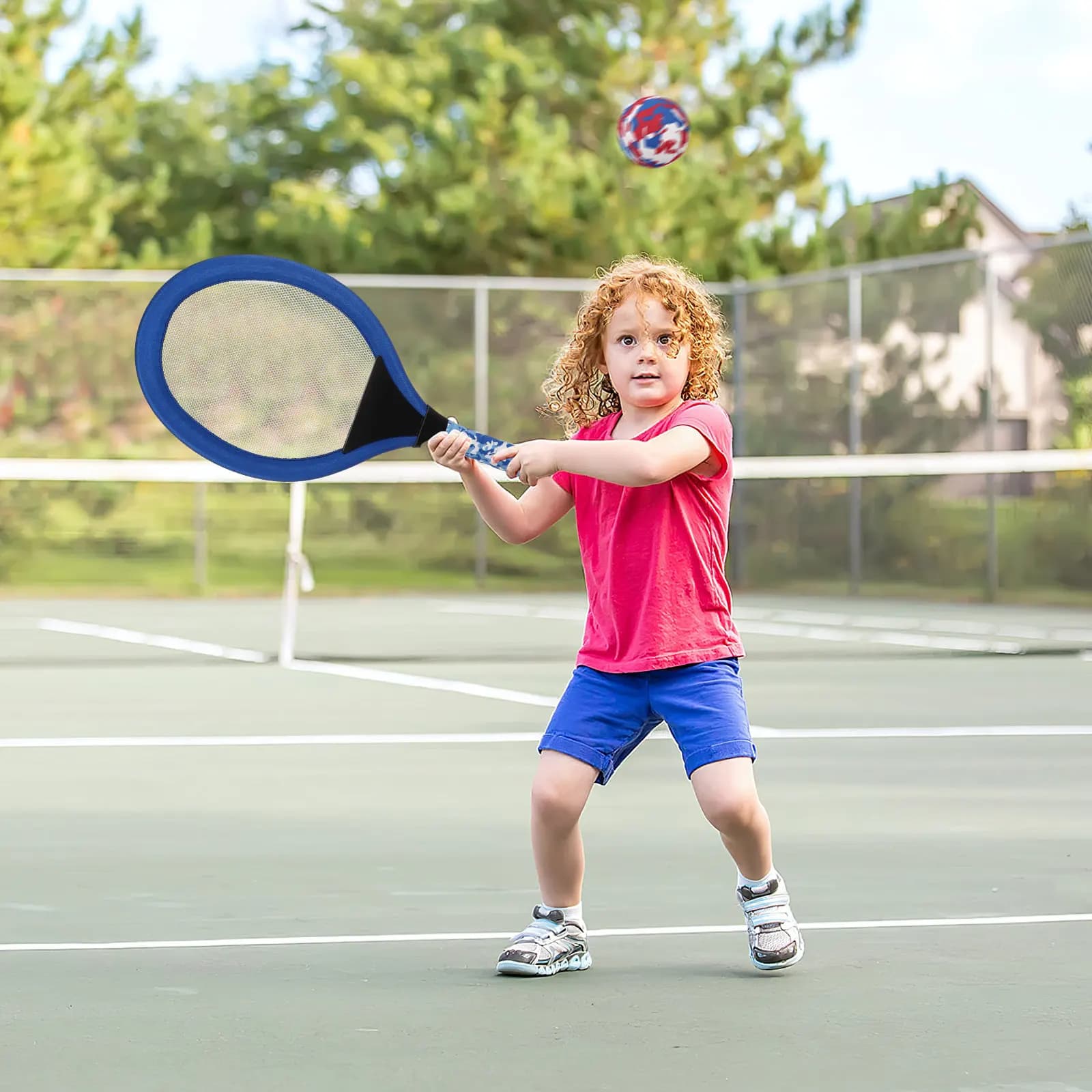 Racchetta da badminton blu per bambini, racchette da gioco