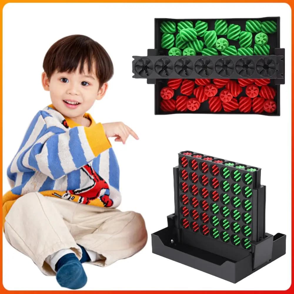 Gioco da Tavolo Connect 4 In A Line Stampato in 3D, Gioco di Strategia, Rompicapo da Tavolo, Divertimento per Famiglie e Viaggi, Gioco da Tavolo per Bambini e Adulti