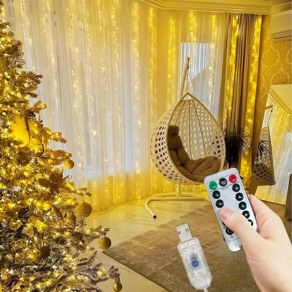 Luci a LED USB per Tende, Decorazione Casa e Camera da Letto, 3/4/6M, per Matrimoni, San Valentino 2026, Ramadan, EID Mubarak