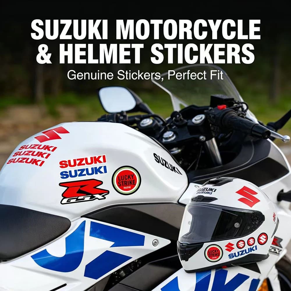 Adesivi Riflettenti per Sponsor per Moto Suzuki UY125 GSXR GW, Parti di Modifica, Adesivi per Casco e Serbatoio Carburante