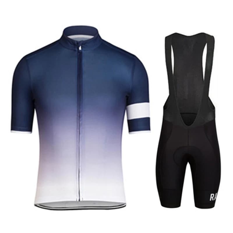 2026 Summer Men Black Short Sleeve Cycling Jersey Set MTB Racing Bib Shorts Bicycle Clothing Kit