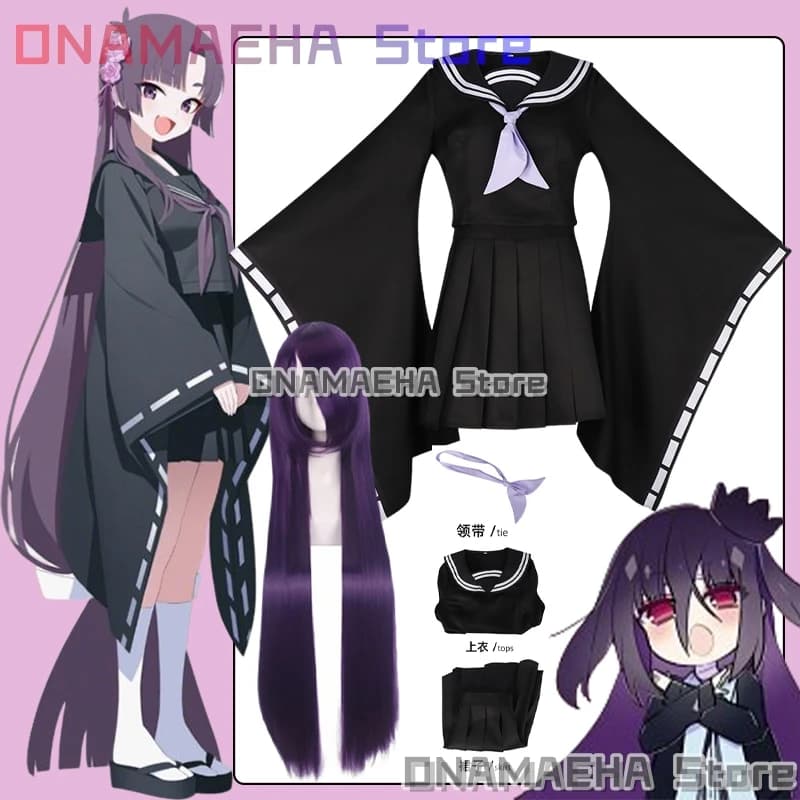 Gioco Blu Archivio Kanemichi Akane Costume Cosplay Kimono giapponese Gonna corta Anime Halloween Travestimento per donne adulte Uniforme