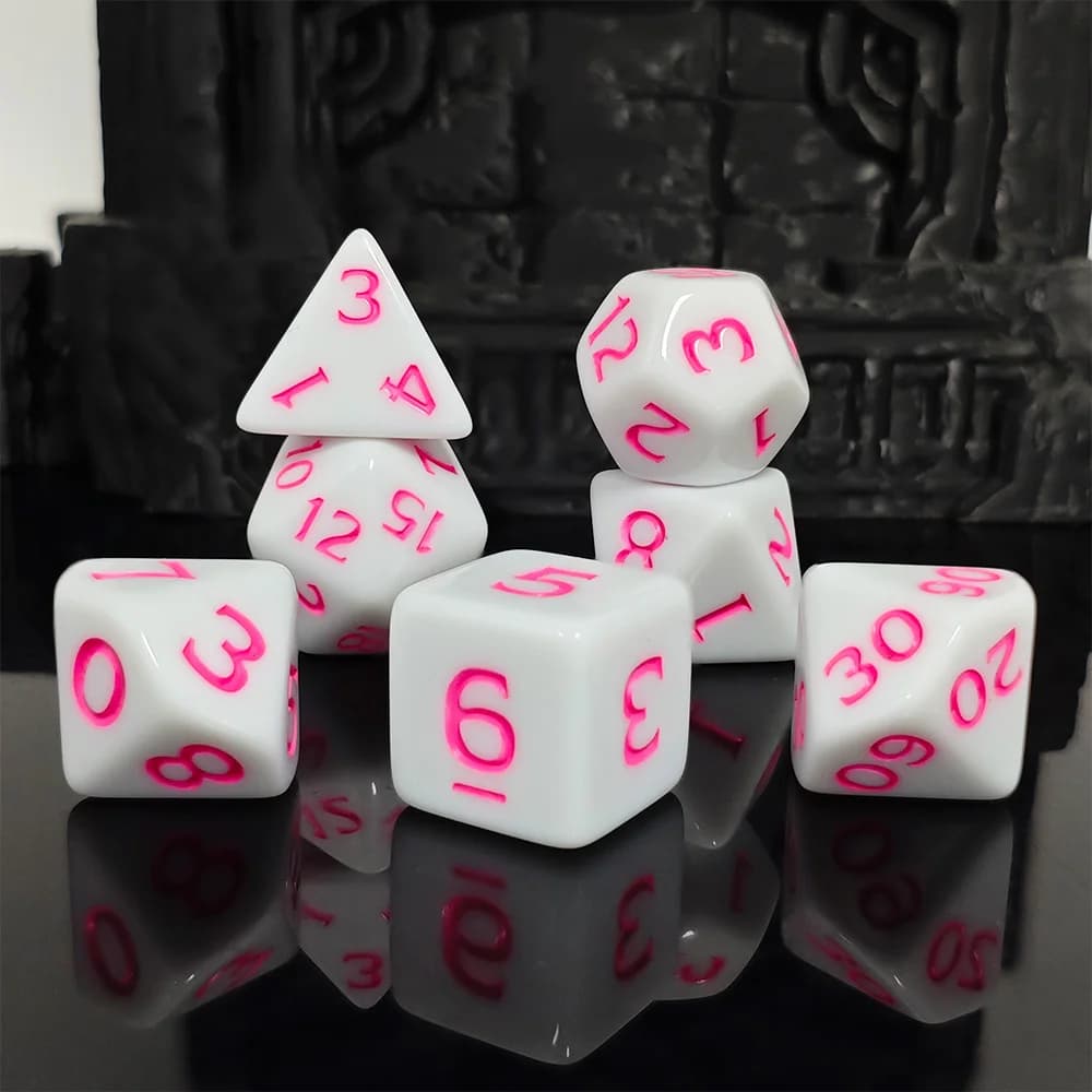 7 Pz/set Set di Dadi Opachi DND RPG MTG Set di Dadi Acrilici Dungeons Draghi Giochi Set di Dadi Giochi Da Tavolo Giochi Popolari Set di Dadi DND RPG