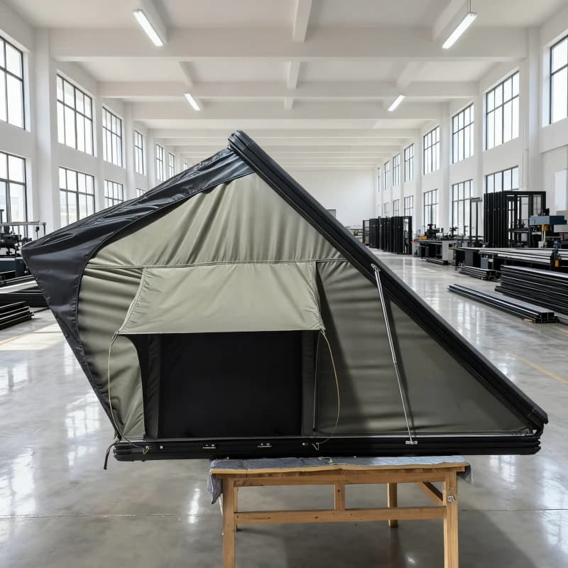 Full Aluminum Alloy Rooftop Tent Green Extended Type Outdoor Camping